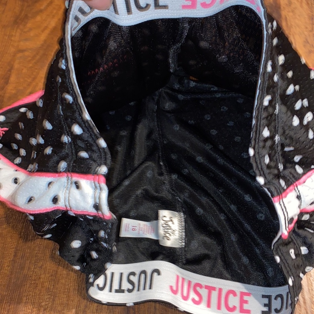 Girls Justice Polka Dot Athletic Shorts - Picture 6 of 6